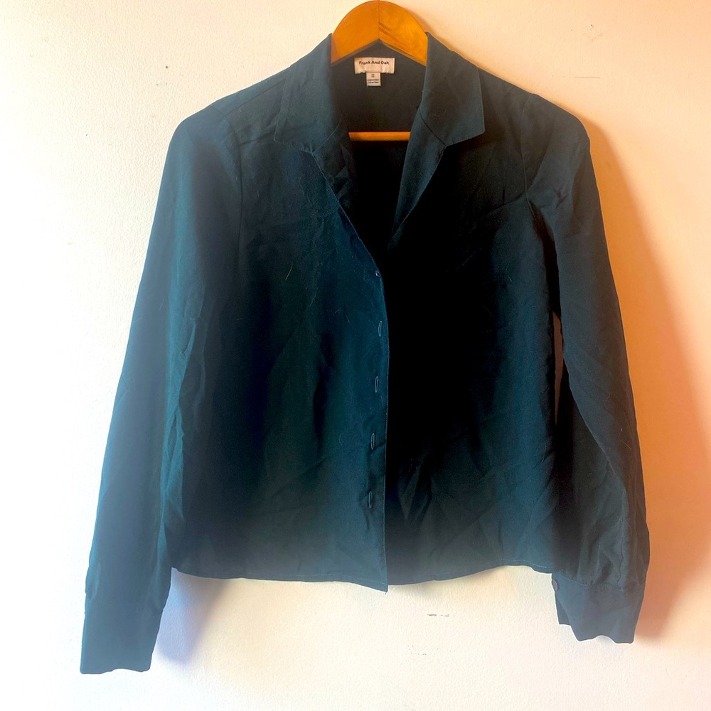 dark green blouse